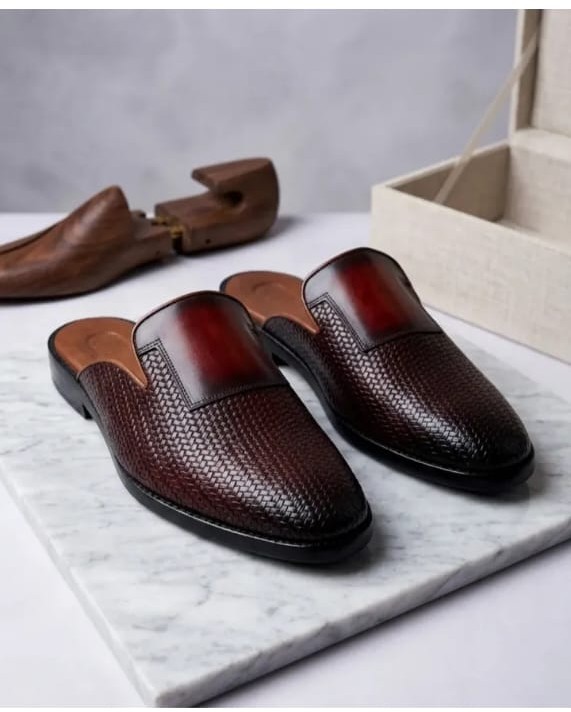 Woven Brown Mule